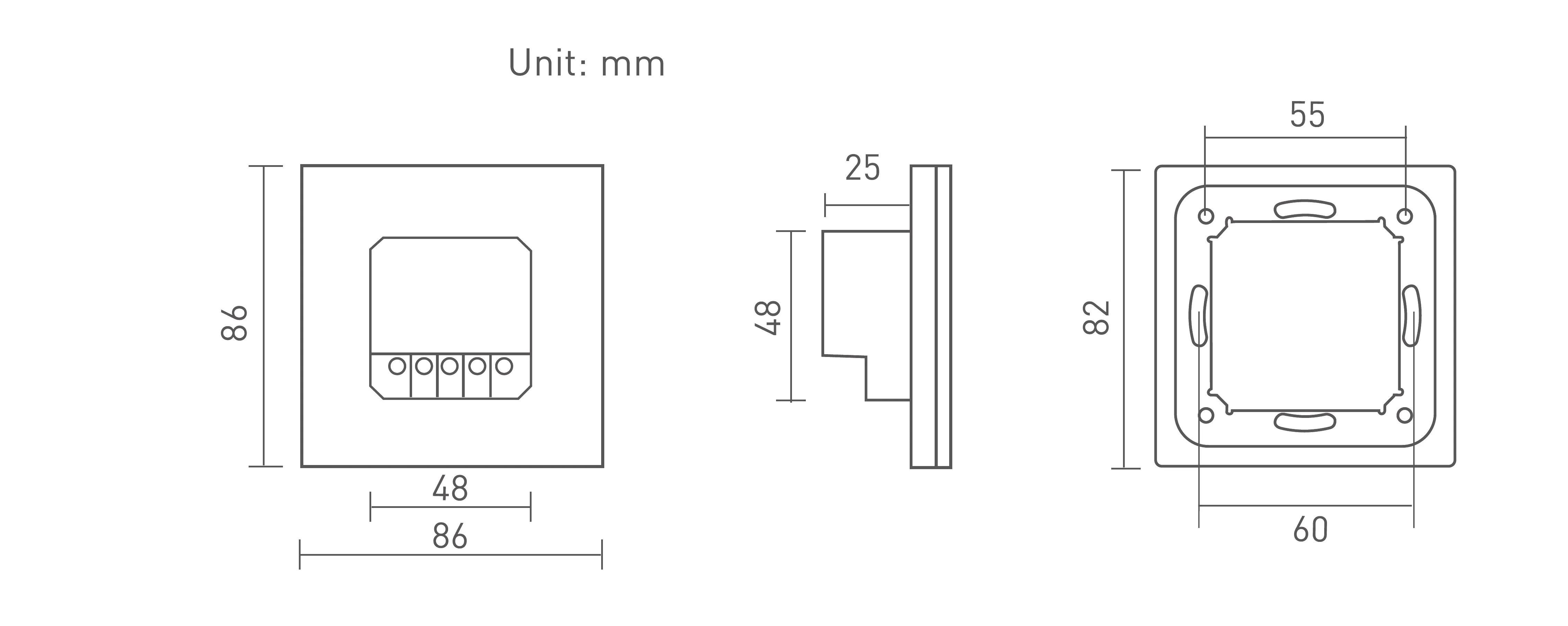 RF2.4GHz CT dimming Touch Panel, PWM Power output, 12/24Vdc, 96W 4A, Single/Multi Zone Support. E2  LTECH Touch Panel